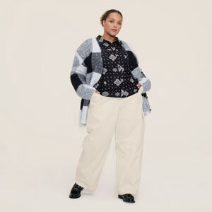 Women's Mid-Rise Barrel Leg Cargo Denim Pants - Woolrich